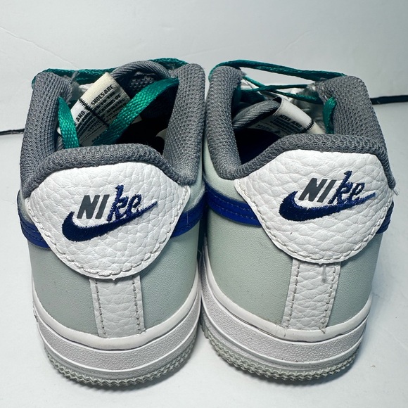 Kids' Nike Gray and Blue Air Force 1 Sneakers - Picture 5 of 8